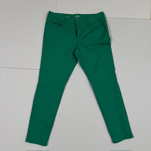 LOFT modern skinny green jeans - Picture 3 of 5